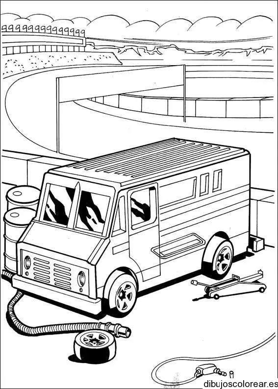 Dibujo de un coche de mecánico 