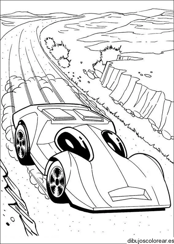 Dibujo de un coche corriendo 
