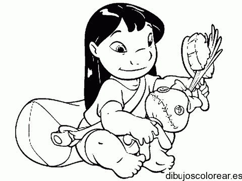 Dibujo de Lilo jugando