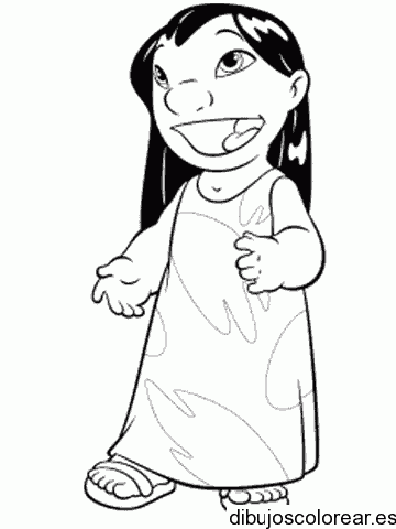 Dibujo de Lilo sonriendo