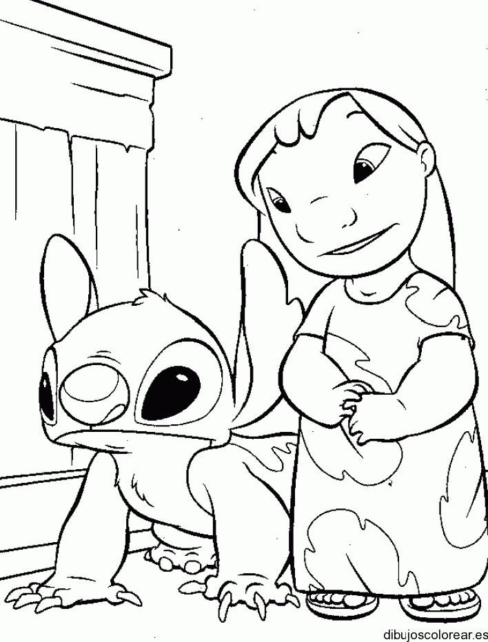 Dibujo de Lilo y Stitch