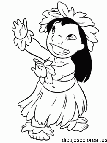 Dibujo de Lilo bailando