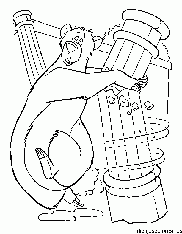 Dibujo de un oso asustado