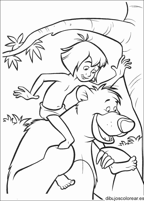 Dibujo de Sabú y el oso