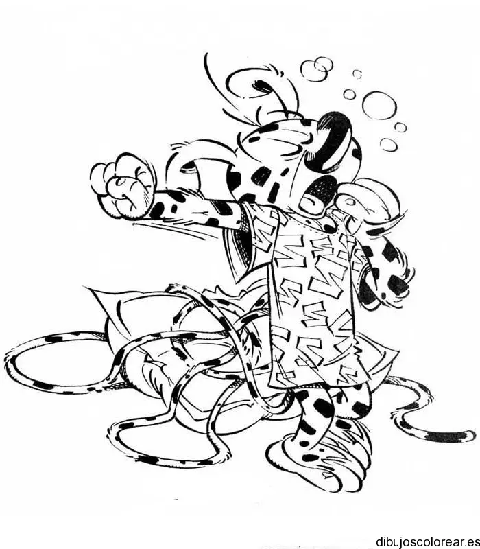 Dibujo de Marsupilami durmiendo