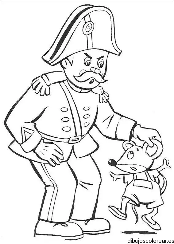 Dibujo de un soldado y un ratón