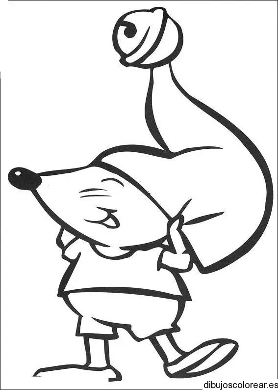 Dibujo de ratón con un gorro