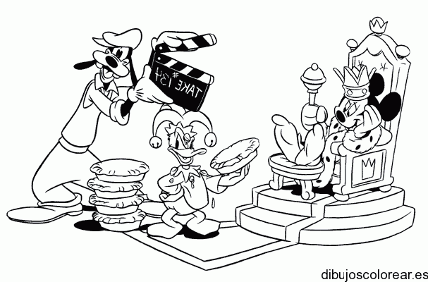 Dibujo de Mickey y Donald actores
