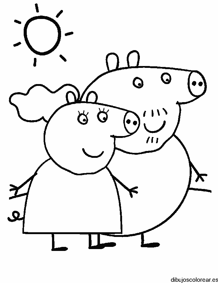 Dibujo de dos cerditos