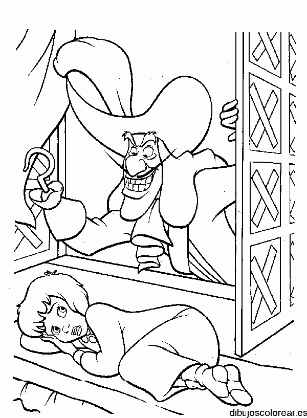 Dibujo del Capitán Garfio