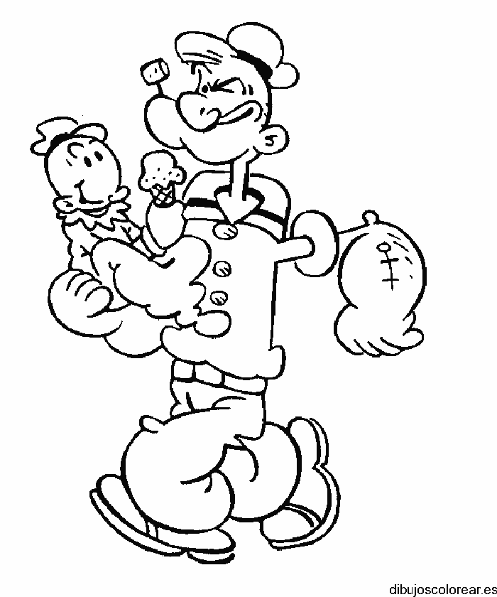 Dibujo de Popeye con Cocoliso