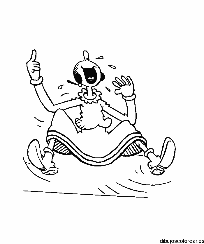 Dibujo de Oliva riendo