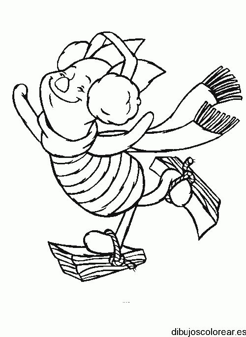 Dibujo de Pliglet patinando