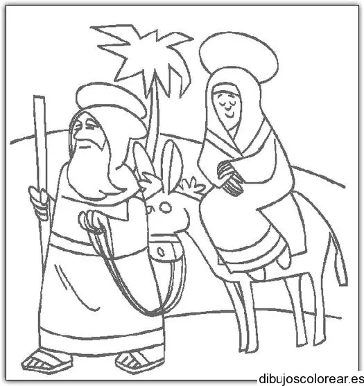 Dibujo de José y María 