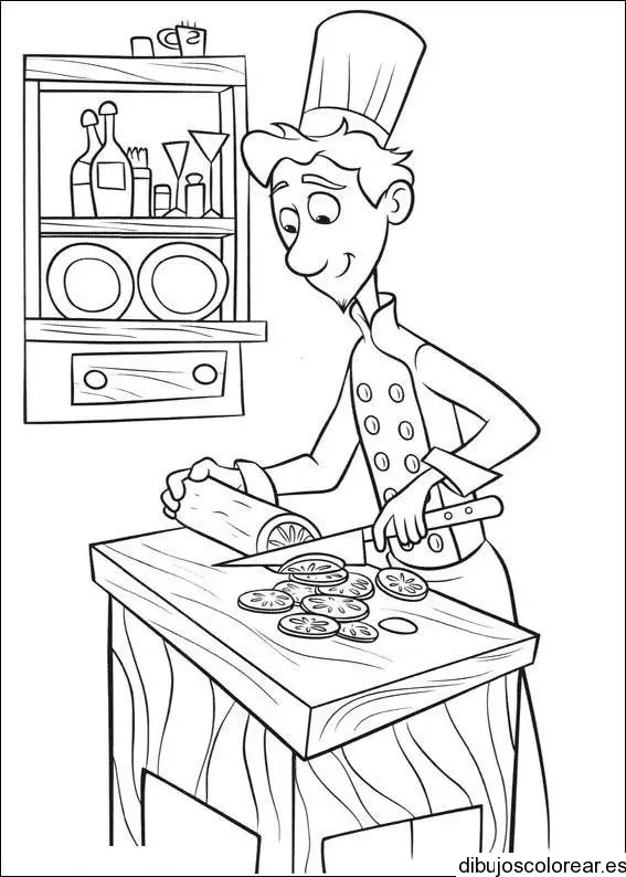 Dibujo de un cocinero