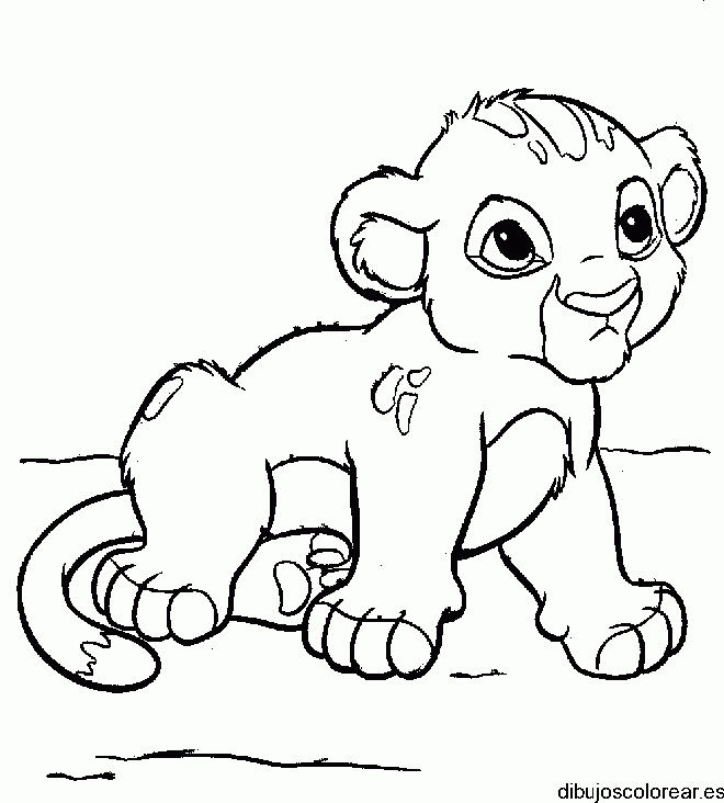 Dibujo del pequeño Simba