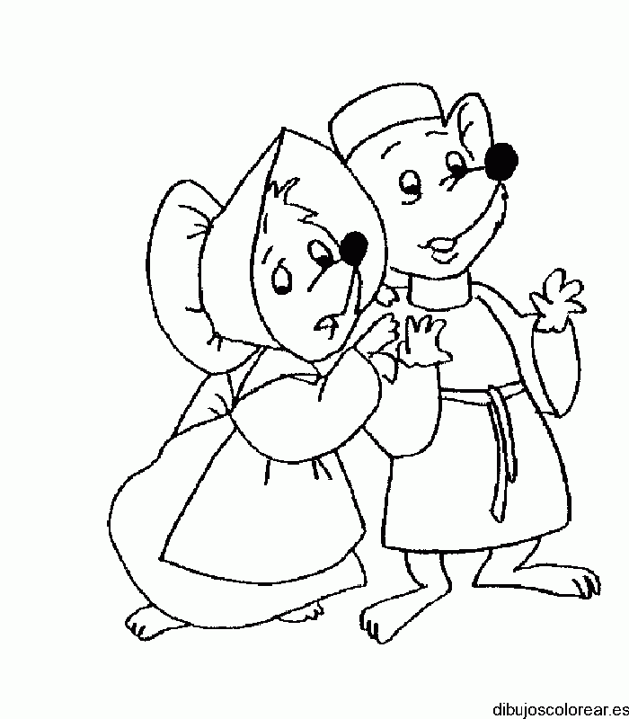 Dibujos de una pareja ratonil