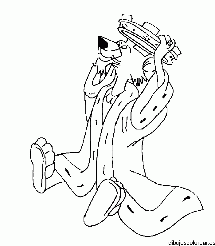 Dibujo de un león con corona