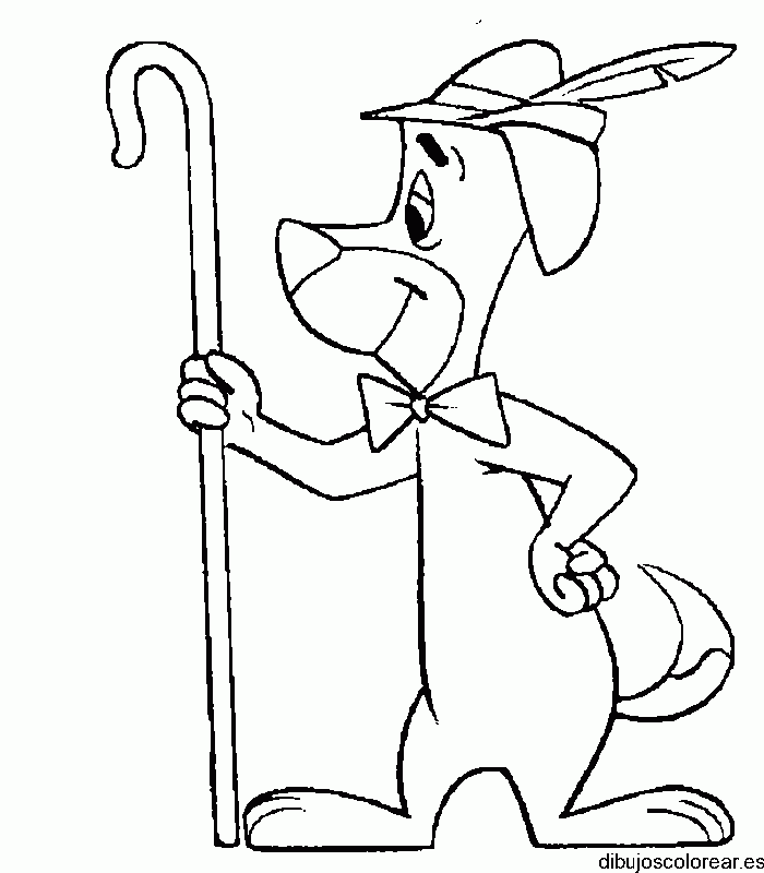 Dibujo del Rooquet el perro con sombrero