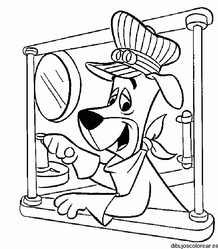 Dibujo de Roquet el perro de maquinista