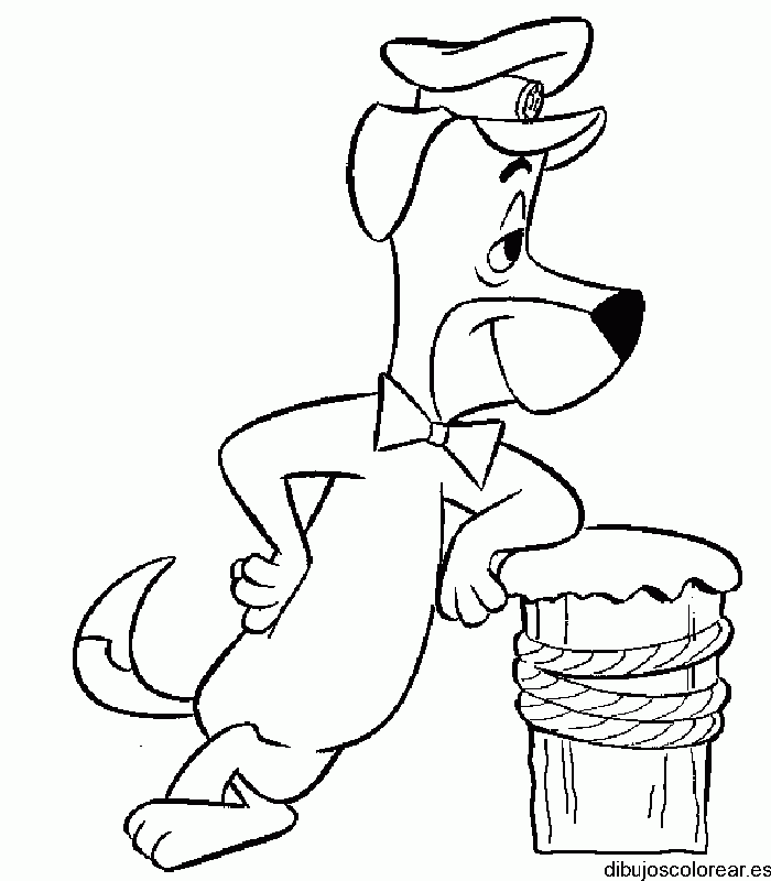 Dibujo de Roquet el perro como policía