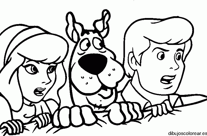 Dibujo de Scobby Doo y Fred