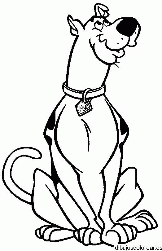 Dibujo de Scooby Doo sentado