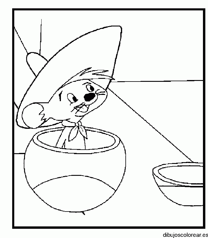 Dibujo de Speedy González dentro de un cuadro