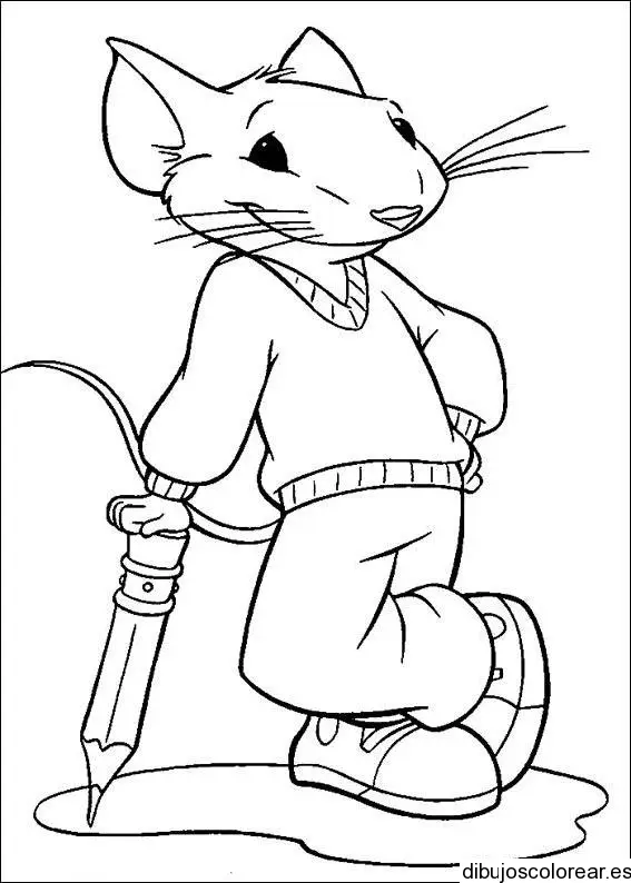 Dibujo de Stuart Little con lápiz