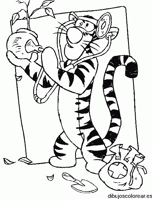 Dibujo de Tigger de doctor