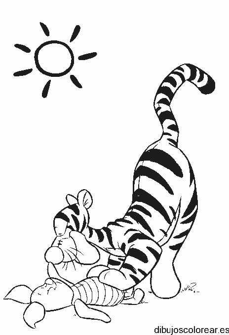 Dibujo de Tigger jugando