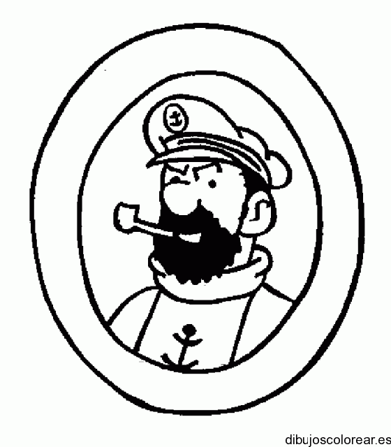 Dibujo del retrato de un marino