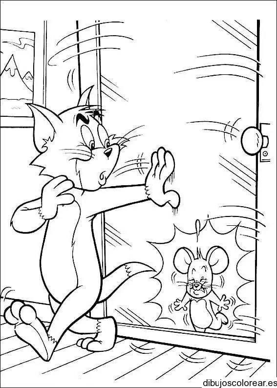 Dibujo de Tom &amp; Jerry peleando