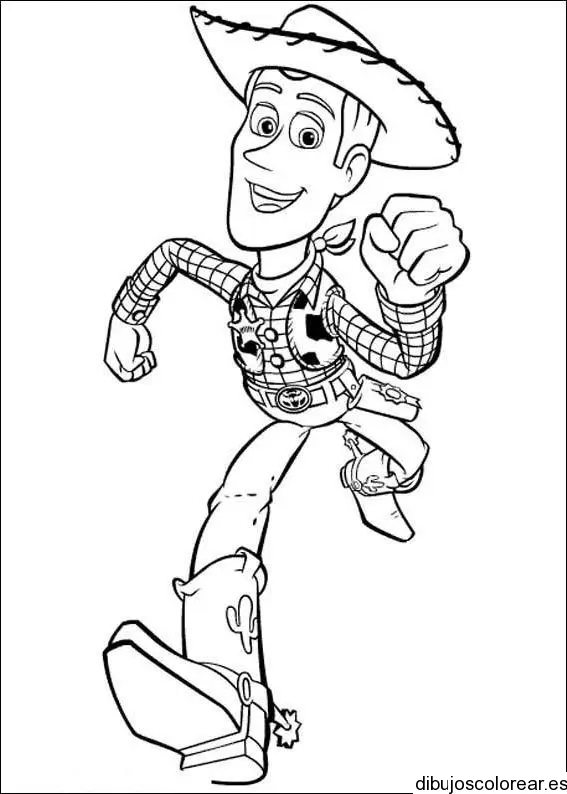 Dibujo de Woody corriendo
