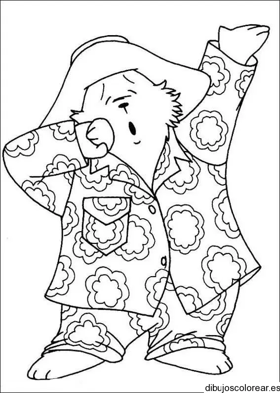 Dibujo de un oso en pijama