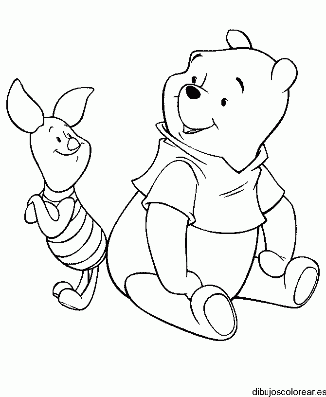 Dibujo de Winnie Poh charlando