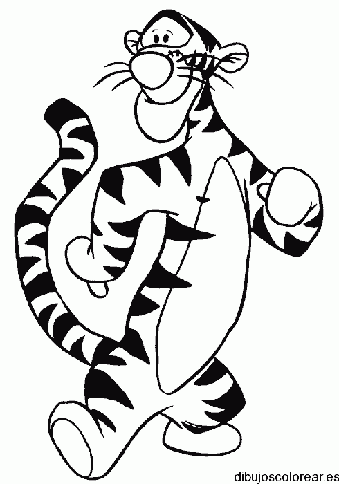 Dibujo de Tigger de paseo