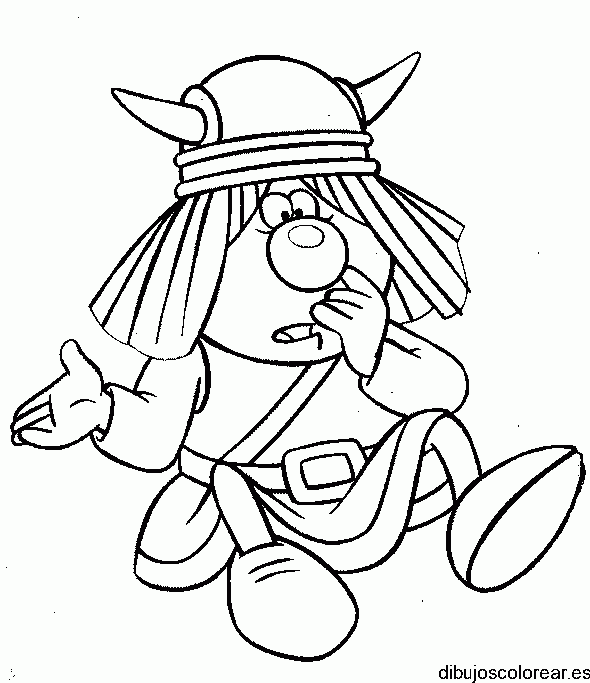 Dibujo de pequeño vikingo