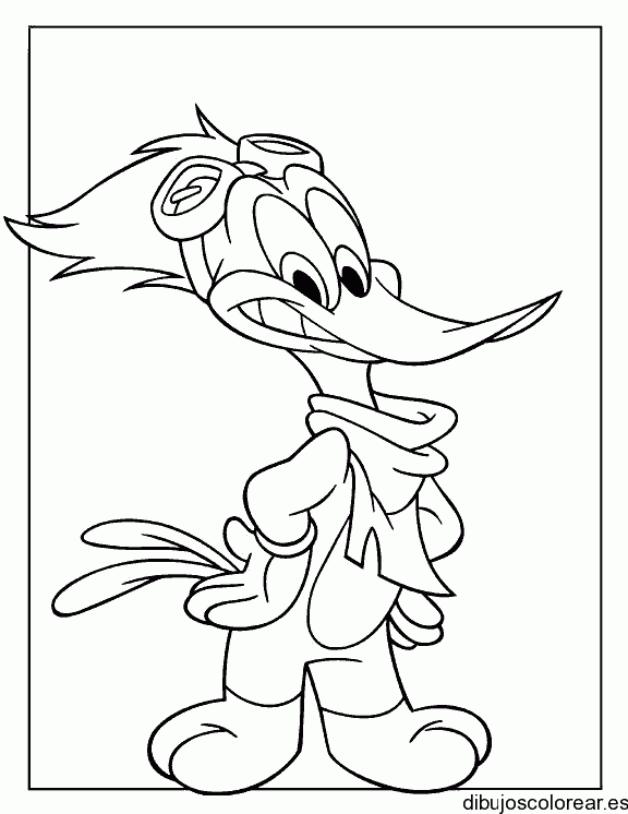 Dibujo del Pájaro Loco sonriendo