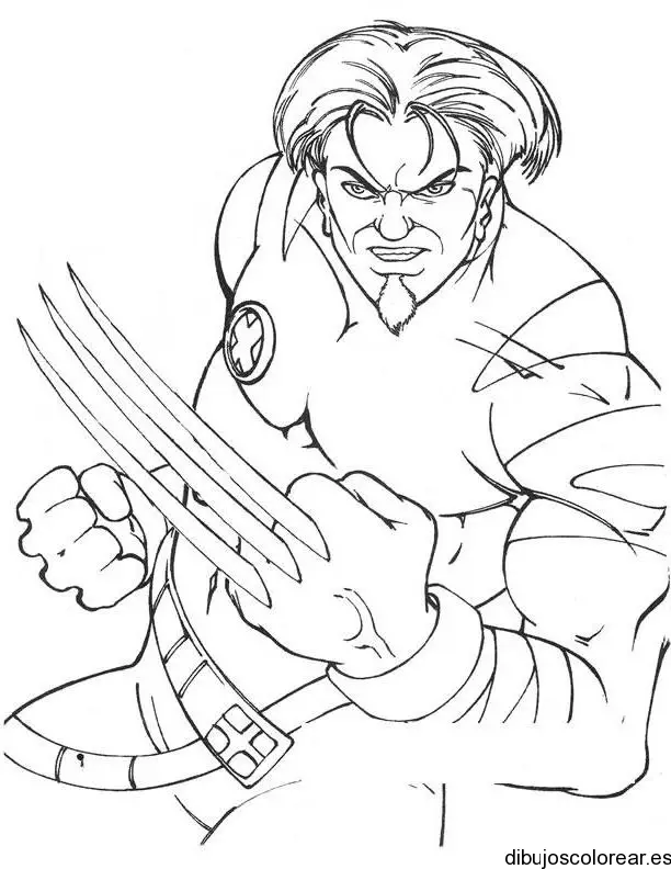 Dibujo de Wolverline furioso
