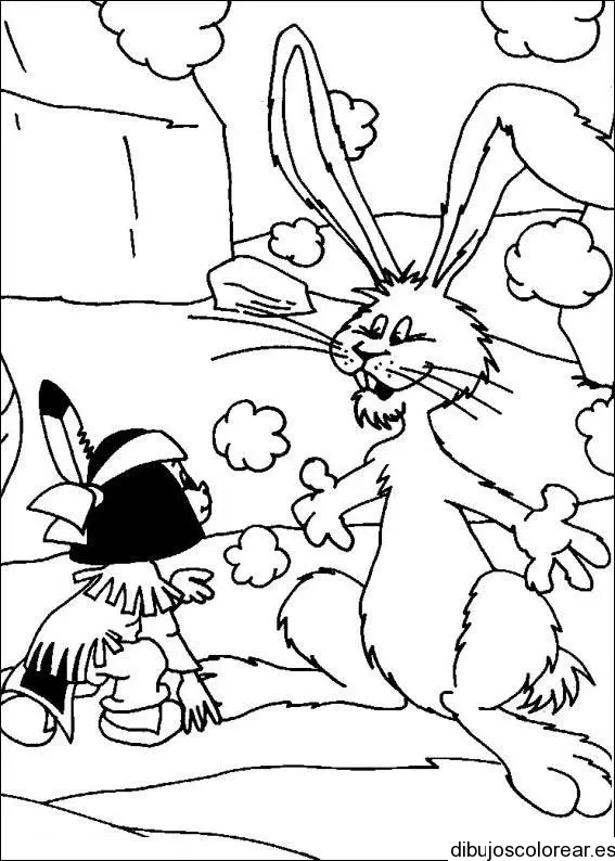 Dibujo de un enorme conejo