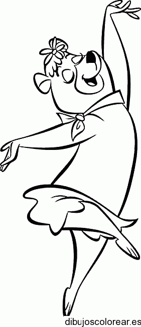 Dibujo de una osa bailando