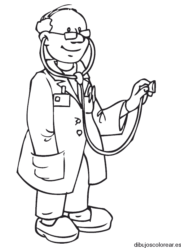 Dibujo de un médico con gafas