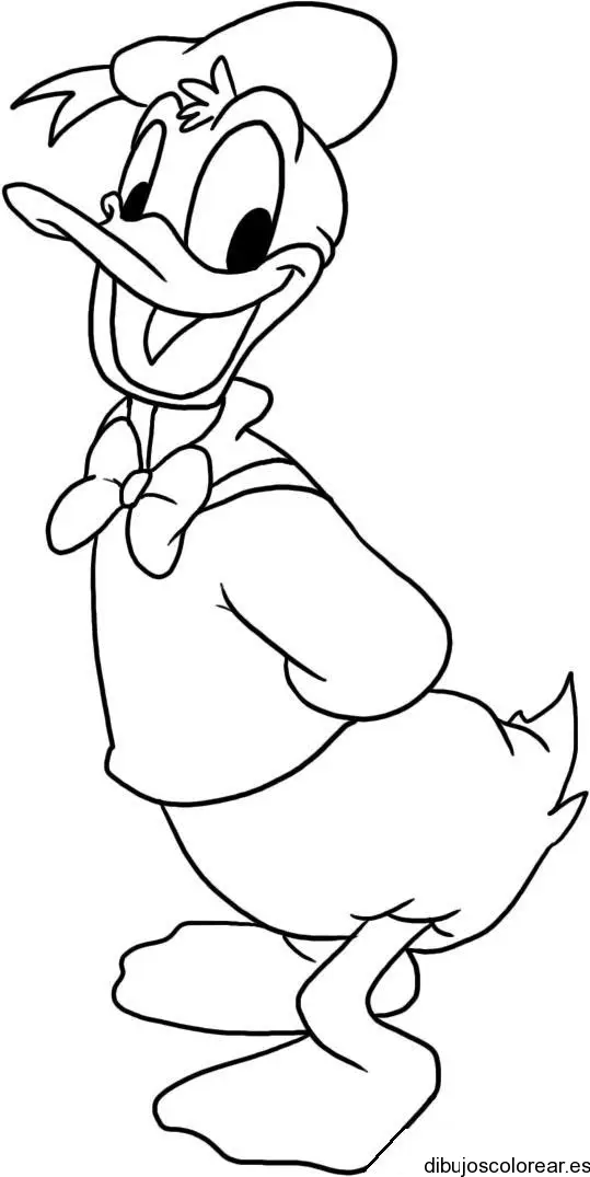Dibujo del Pato Donald riendo