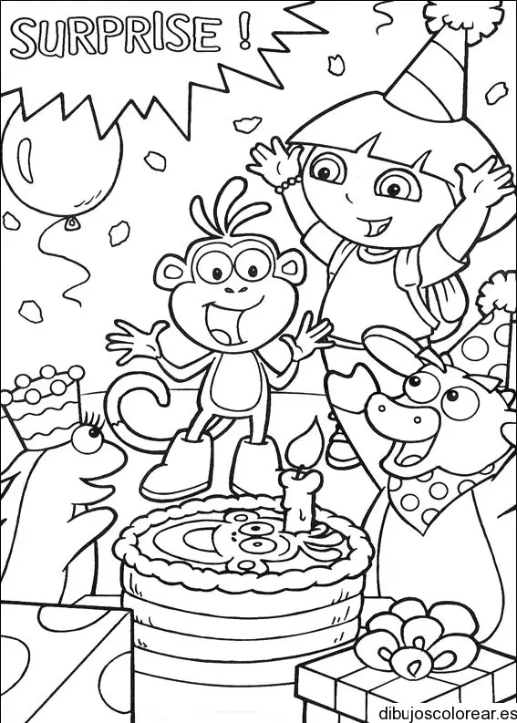 Dibujo de fiesta sorpresa