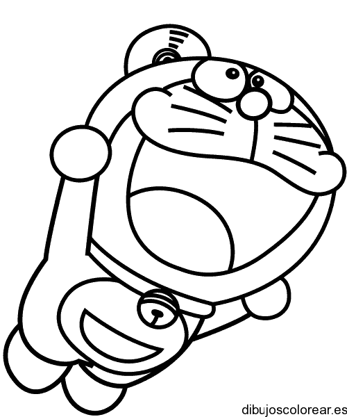 Dibujo de Doraemon volando