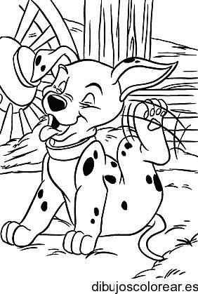 Dibujo de cachorrito jugando