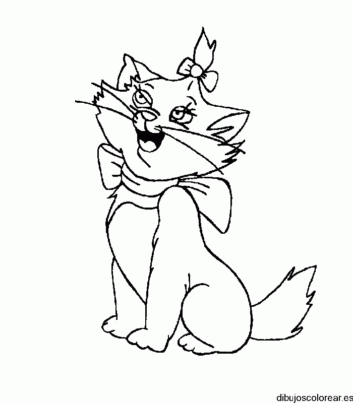 Dibujo de una gatita tierna