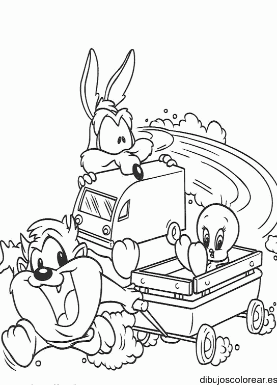 Dibujo de los Looney Tunes de bebes jugando