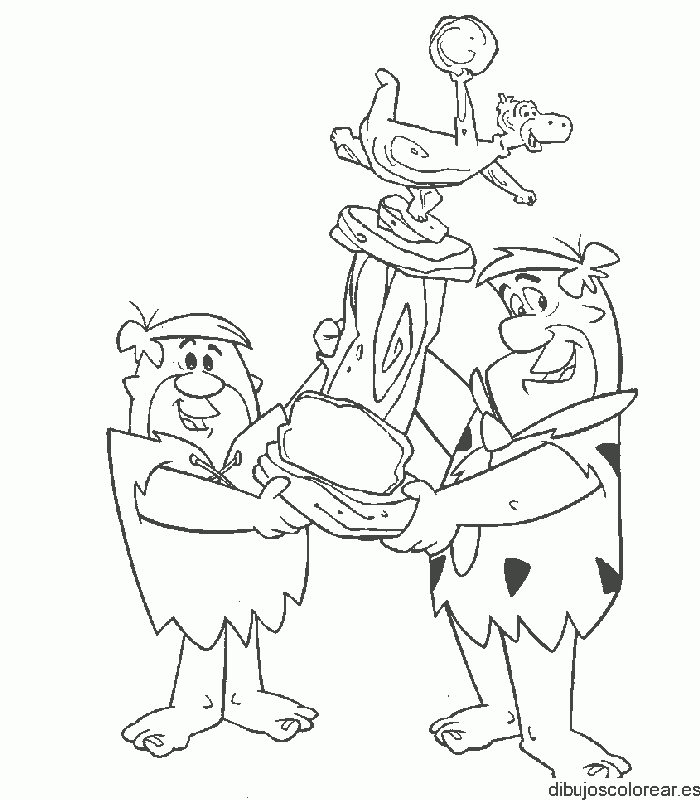 Dibujo de Pedro y Pablo con Dino